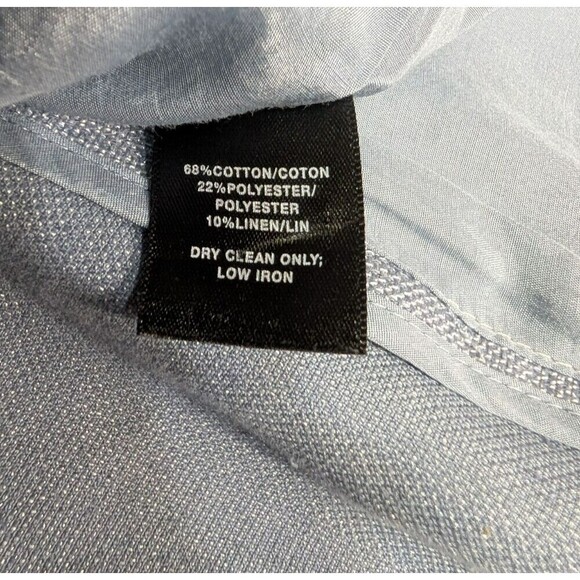 Lafayette 148 New York One Button Blazer Periwinkle Shimmer Viscose Blend Sz 12 - Picture 8 of 11